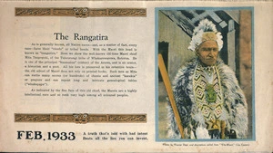 [New Zealand Tourist Department?] :The Rangatira. February 1933.