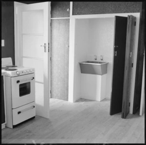Stove and laundry tub, Levin