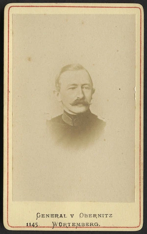 Photographer unknown :Portrait of General von Obernitz Wortemberg