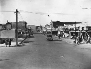 Heretaunga Street, Hastings, after the earthquake of 1931