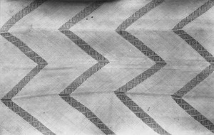 Photograph of a finely woven flax floor mat (takapau)