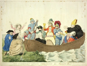 Boyne, John, 1750-1810 :Non commission officers embarking for Botany Bay. [London] H. Humphreys, 1786.