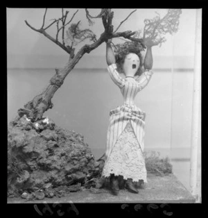 A puppet from Czechoslovakia, on display [in Wellington?]