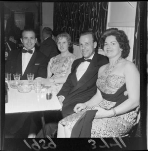 Two unidentified couples at Wellington Taxi Driver's Golf Club ball at Central Park