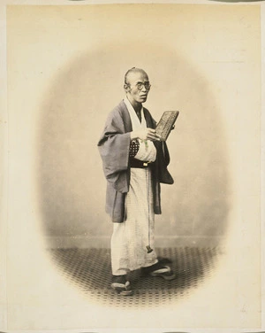 Japanese merchant, by Felice A Beato (1825-1908?)