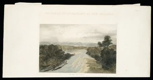 Brees, Samuel Charles, 1810-1865 :The Upper Hutt district. Pictorial illustrations of New Zealand [Plate] 9, [no] 26. [Between 1843 and 1845] / Drawn by S C Brees. [Engraved by Henry Melville. London, 1847].
