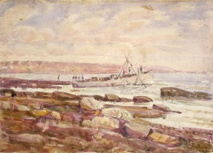 Allfree, Geoffrey S :Anzac Beach and landing place, Gallipoli 1915.