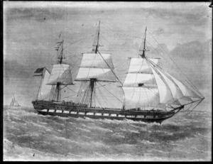Artist unknown :[Sailing ship. ca 1860?]