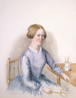 Greenwood, Sarah, 1809-1889 :Portrait of my third daughter Jane Greenwood aged nearly 14 years. Feby 1852