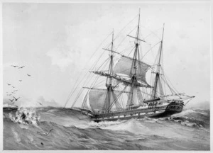 Dutton, Thomas Goldsworthy, fl. 1846-1867 :The Constance, 578 tons, off Kerguelen's Land, 20th Octr. 1849, on her passage from Plymouth to Adelaide in 77 days... T. G. Dutton del. et lith. London, W. Foster [1850]