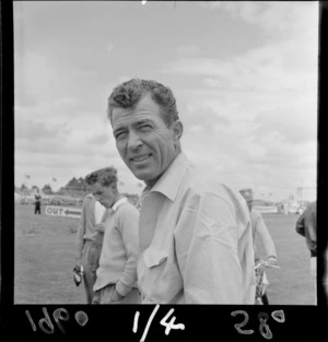 Portrait of Carroll Shelby at Ardmore Aerodrome Racetrack, South Auckland