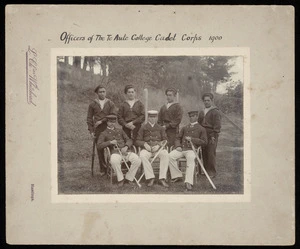 Officers of the Te Aute College Cadet Corps - Photographed by Leonard Charles Whitehead