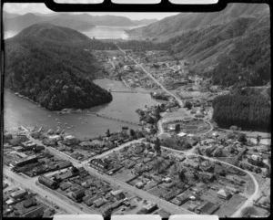 Aerial view of Picton, New Zealand