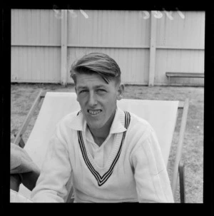 Unidentified cricketer, at the Canterbury Plunket Shield match, unidentified location
