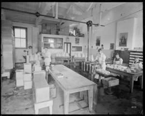Creator unknown: Photograph of a dairy factory interior