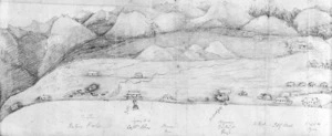 [Hilliard, George Richard] b 1801 :[Panorama of Port Nicholson. 1841. Part 1, Native Pah to Waitt & Tyser's]