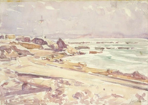 Allfree, Geoffrey S :[The landing stage of the Australian troops, Gallipoli, 1915]