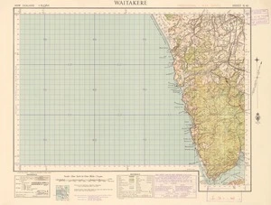 Waitakere [electronic resource] / compiled from plane table sketch surveys & official records by the Lands & Survey Department; E. T. H. Dec. 1943.
