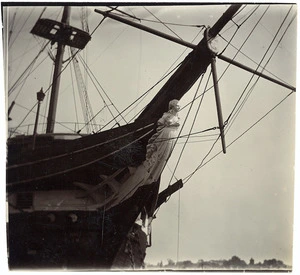 Prow and figurehead of the ship Arethusa