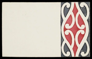 Robley, Horatio Gordon, 1840-1930 :[Maori rafter pattern, kowhaiwhai, ca 1920?]