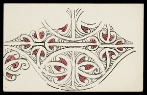 Robley, Horatio Gordon, 1840-1930 :[Maori rafter pattern, kowhaiwhai, ca 1920?]