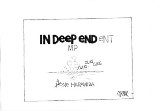 IN DEEP END ent MP. Gone [Hone] Harawira. 13 November 2009