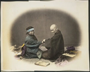 Doctor and patient, Japan, by Felice A Beato (1825-1908?)
