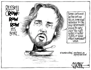 Winter, Mark 1958- :Russell CROWe ROW ROW his boat. 5 September 2012