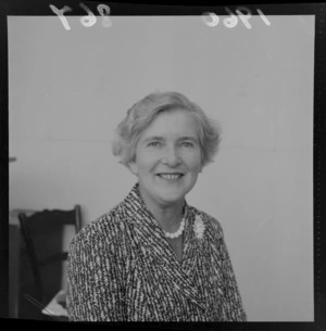 Portrait of Mrs L E Brooker, probably Wellington Region