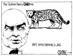 Winter, Mark 1958- :[Graham Henry and jaguar]. 8 September 2012