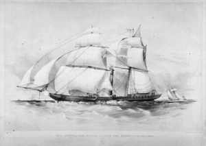 Brierly, Oswald Walter 1817-1894 :The Australian steam packet Sea Horse on her trial run. Fairland lith. ; O W Brierly del. [1840s?]