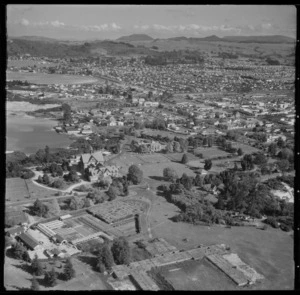 View of Rotorua from above the Government Gardens