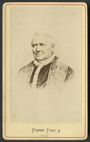 Photographer unknown :Portrait of Papst Pius 9 (Pope Pius IX)