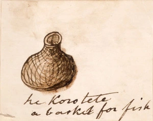 [Taylor, Richard], 1805-1873 :He korotete - a basket for fish [1840s?]