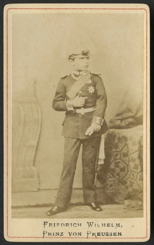 Photographer unknown: Portrait of Prinz Friedrich Wilhelm von Preussen