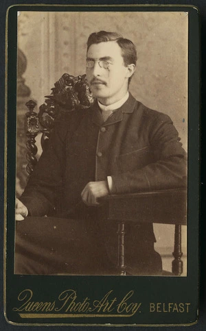 Queen's Photo Art Company (Belfast) fl 1860s-1880s :Portrait of unidentified man