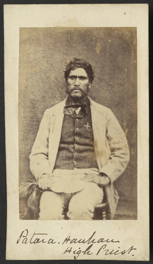 Richards, E S (Wellington) fl 1862-1873 :Portrait of Patara Hauhau, High Priest