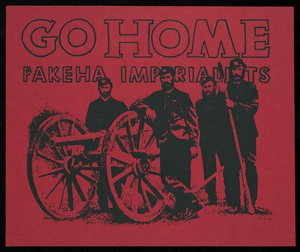 [Davis, Frank], 1934-1983 :Go home pakeha imperialists [Black on red version. 1969].