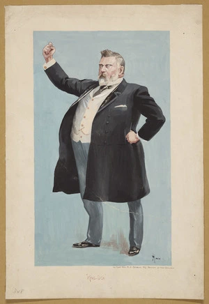 Ward, Leslie (Sir), 1851-1922 :King Dick - The Right Hon R J Seddon, P C, Premier of New Zealand. Spy [pseudonym] [1902?]