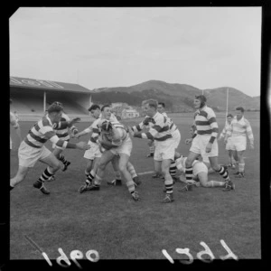 Rugby match, Oriental Rongotai versus St Patrick's Old Boys, Athletic Park, Wellington