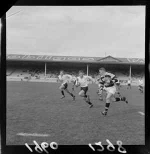 Rugby match, Wellington College Old Boys verses Wellington, Athletic Park, Wellington