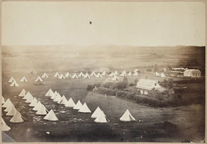 Military camp, Tylee's Flat, Wanganui - Photographed by William James Harding