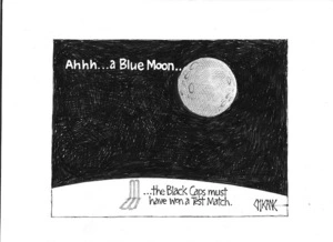 Ahhh ... a blue moon ... the Black Caps have won a test match. 29 November 2009