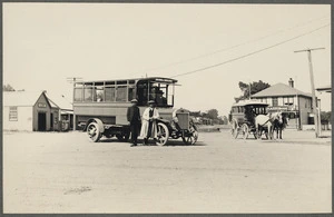 Motor and horse-drawn buses, Havelock North