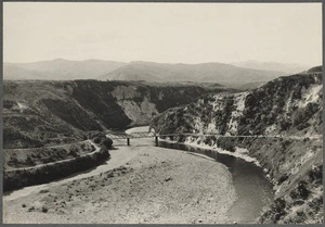 Mohaka River and valley with Mohaka Bridge on the Napier-Taupo Road