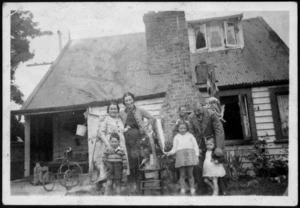 The Aspros and Pagonis families in front of the Milton Fish Supply