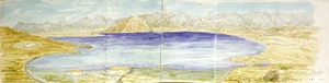Haast, Johann Franz Julius von, 1822-1887: Lake Heron from Messrs Walker's station, 7 March 1864.
