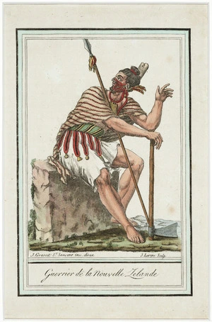 Grasset de Saint Sauveur, Jacques, 1757-1810 :Guerrier de la Nouvelle-Zelande. J Grasset St Sauveur inv. direx. J Laroque sculp. [1796].