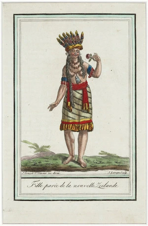 Grasset de Saint Sauveur, Jacques, 1757-1810 :Fille paree de la Nouvelle-Zelande. J Grasset St Sauveur inv. direx. J Lareque sculp. [1796].