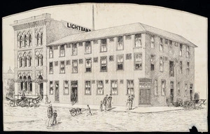 Artist unknown :Lightband [building]. Christchurch Press, [ca 1880]